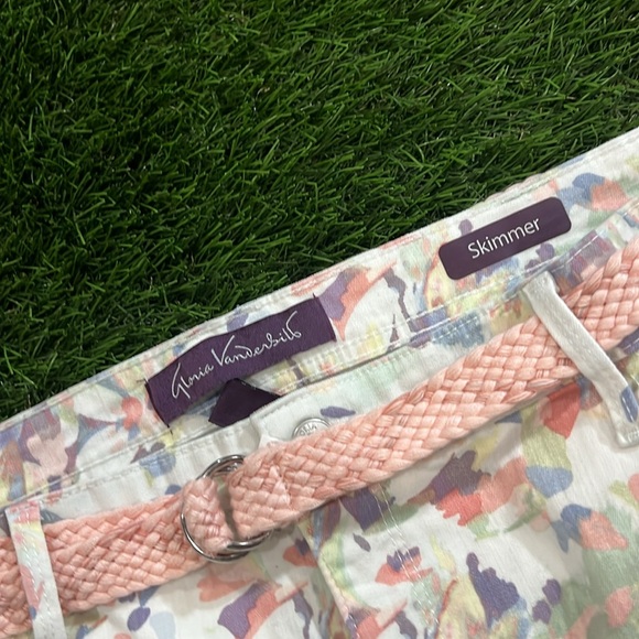 Gloria Vanderbilt Vintage White Belted Skimmer Shorts - Picture 4 of 10